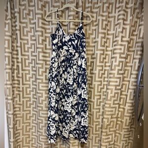 a new day Navy and White Floral Maxi Dress